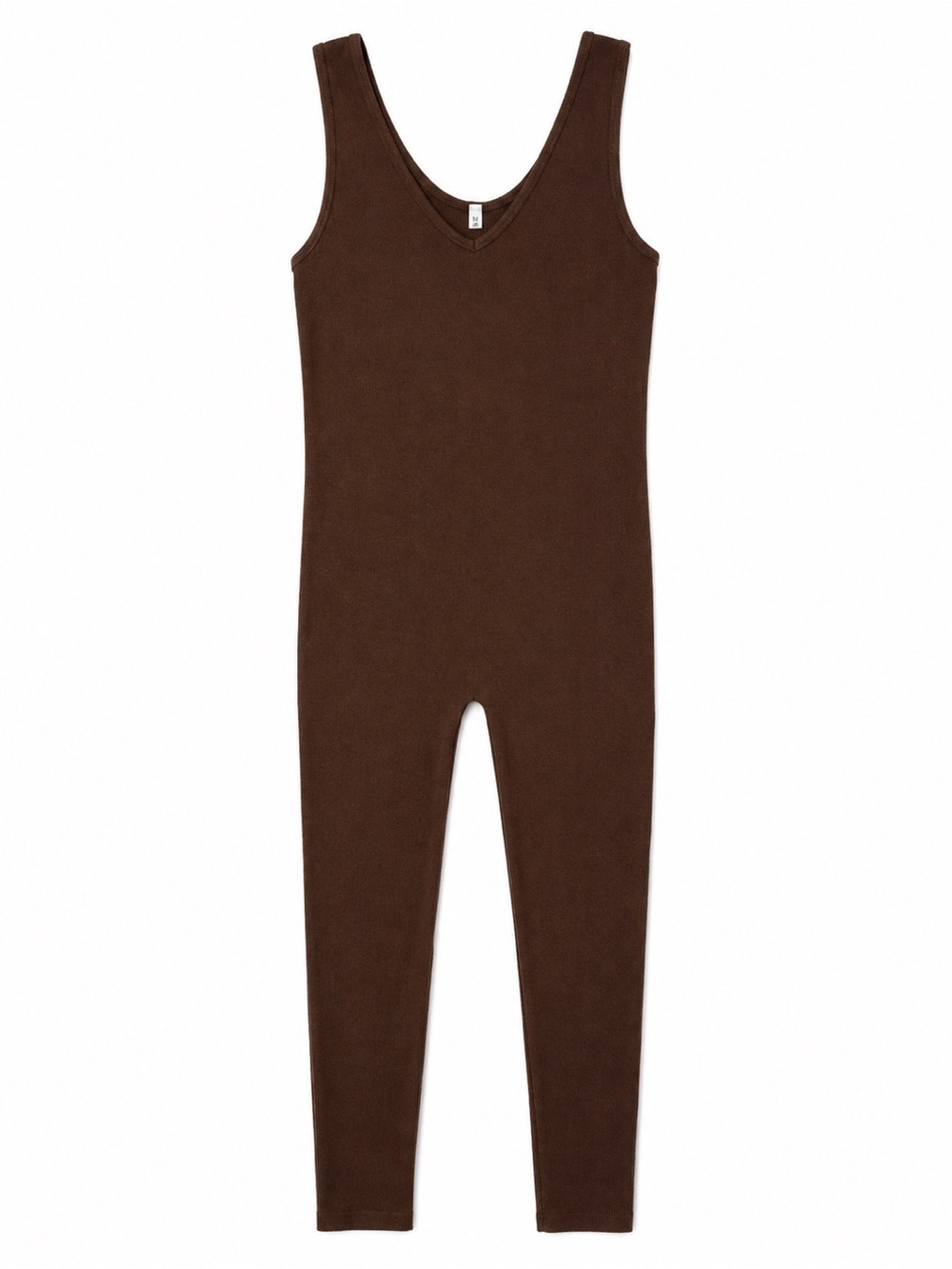 Zenana Brown V Neck Sleeveless Jumpsuit XL Stretchy One Piece NWOT
